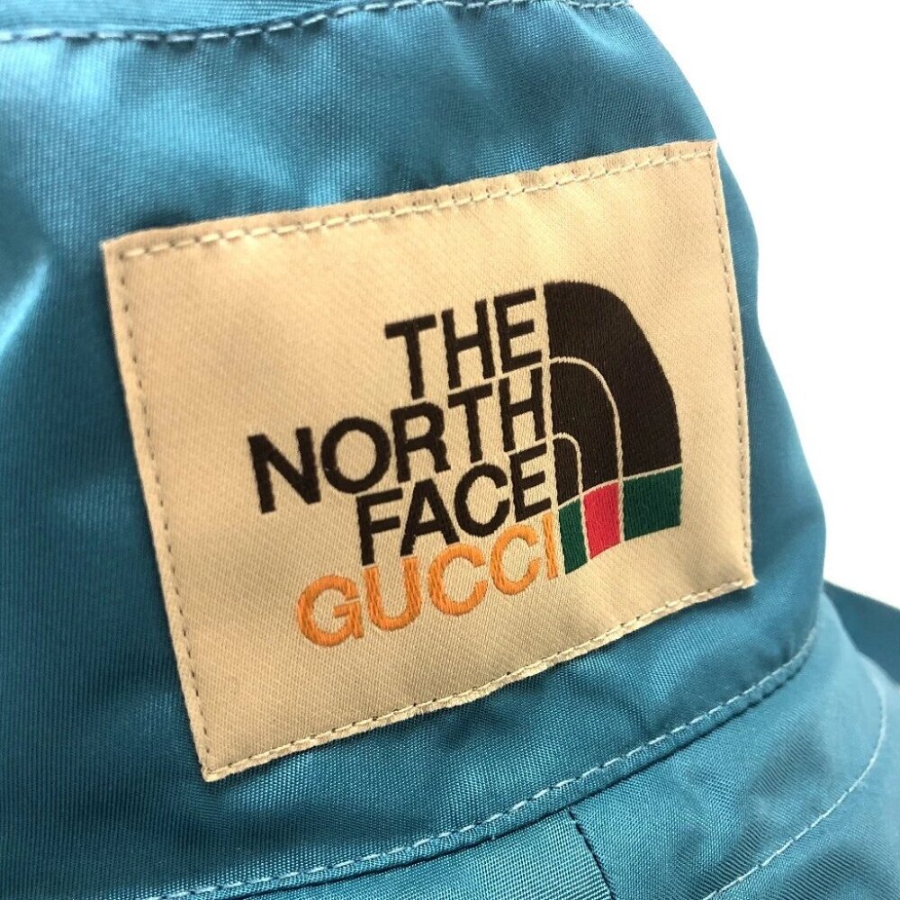 GUCCI 652942 Reversible logo THE NORTH FACE collaboration Bucket hat Unused - Picture 5 of 14